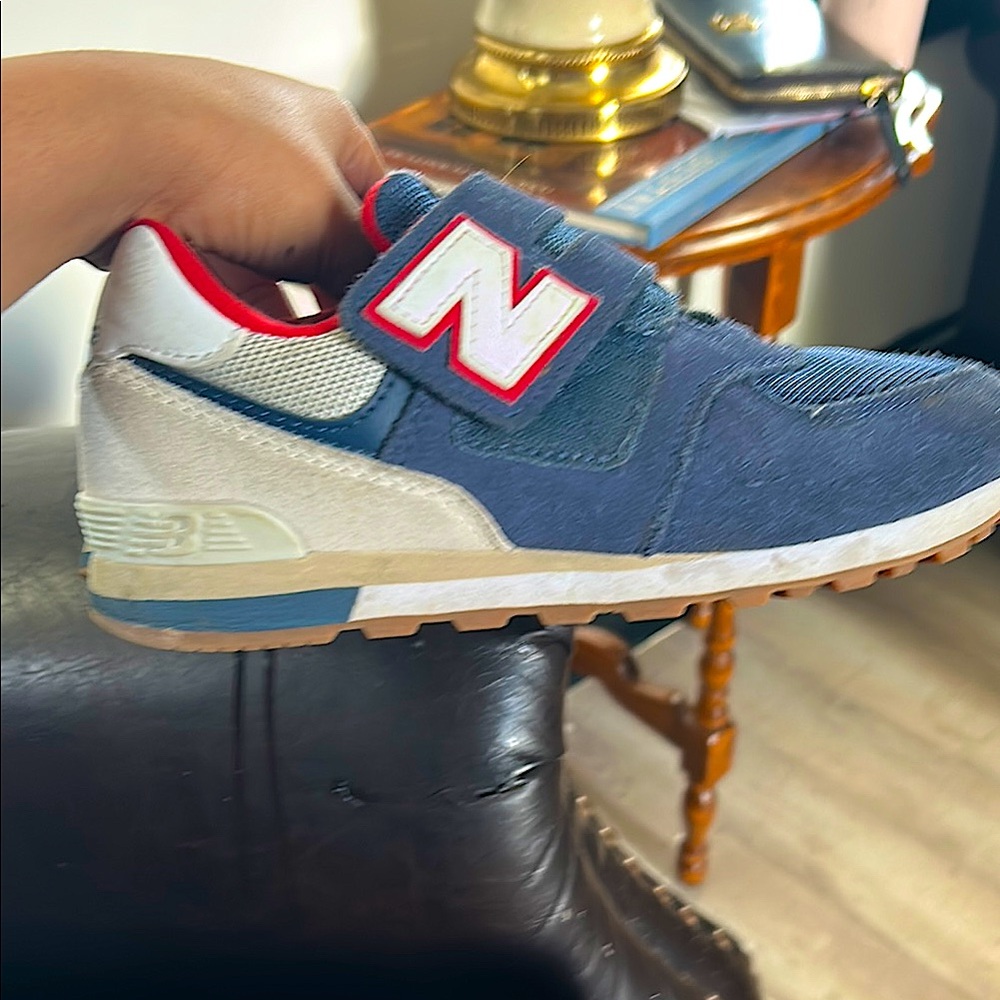 Kids Blue and White Sneakers